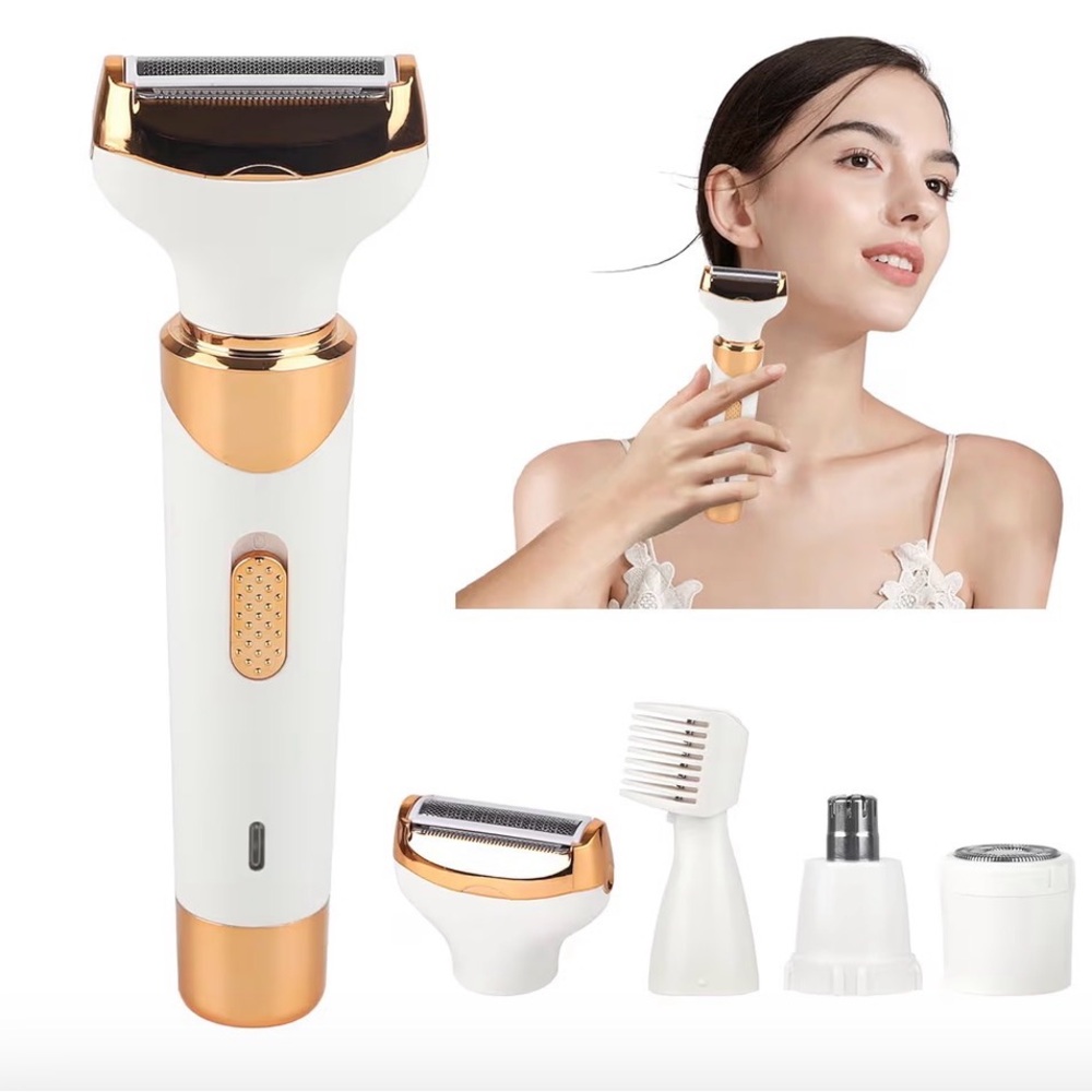 White and Gold Electric Shaver Set